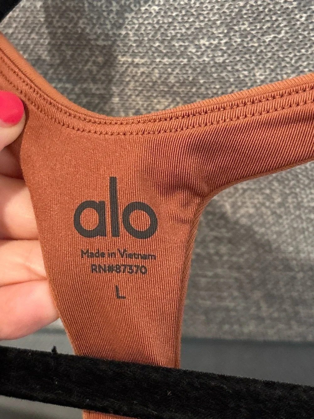 Alo Yoga Sleek Back Bodysuit in Rust Large